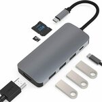 USB C HUB 7 Port with HDMI, 3 USB 3.0, 87W PD ,SD/TF Card Reader, $27.53 + Delivery ($0 with Prime) @ Arshcea Amazon AU