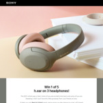 Win 1 of 5 Pairs of Sony WH-H910N Wireless NC Headphones Worth $399 from Sony