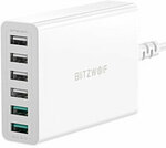 BlitzWolf BW-S15 60W Dual QC 3.0 6 Port USB AU Plug Charger US$19.99 (~A$26.79) AU Stock Delivered @ Banggood
