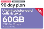 Kogan Prepaid Mobile 90 Days 60GB $14.90 (Port Over Only) @ Kogan
