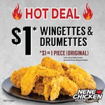 [NSW] $1 Original Wingettes and Drumettes 3pm-8pm Mon-Fri in March @ NeNe Chicken (Brookfield Place, Wynyard Station)