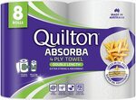 Quilton Absorba Double Length Paper Towel (120 Sheets/Roll) 8pk $17($15.30 S&S) + Delivery ($0 with Prime/$39 Spend) @ Amazon AU