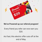 [VIC] Refer a Friend to Receive Bonus $20 (Usual $5) Prezzee Smart eGift Card @ Powerpal