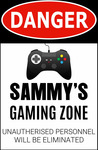 50% off Personalised Gaming Wall Sign + $9.95 Delivery ($0 with $100 Spend) @ Givi