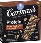 Carman's Gourmet Protein Bar Salted Dark Choc & Almond 5-Pack (200g) $2.52 + Delivery ($0 Prime/ $39+) @ Amazon AU Warehouse