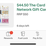 $50 The Card Network Gift Card (Her, Him, Kids, Gift) for $44.50 (Redeemable Once in a 24-Hour Period) @ 7-Eleven (App Required)