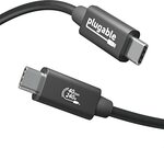 [Prime] Plugable 1m USB4 Cable, 40Gbps, 240W Charging, USB-IF Certified $16.95 Delivered @ Plugable via Amazon AU