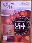 Free Lindt Swiss Luxury Selection 145g Box for Purchases over $20 - Lindt Cafe Stores SYD + MEL