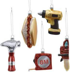 All Set Glass Ornaments - 5 Pack $5 (Was $24), Craftright Caravan Level $2 + Delivery ($0 with OnePass/C&C/in-Store) @ Bunnings