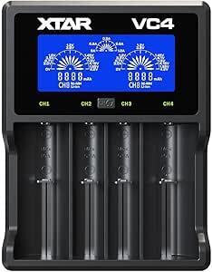 XTAR VC4 LCD 4 Bay Universal 18650 Battery Charger $24.59 + Delivery ($0 with Prime/ $59 Spend) @ XTAR Direct via Amazon AU