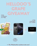 Win an iPhone 16 Pro + $500 The Iconic + a Box of Hellooo Grape Varieties or 1 of 10 $100 Woolworth Vouchers from Grapeco Aus