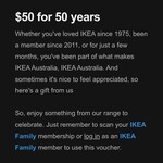 $50 IKEA Voucher for IKEA Family Members ($50 or $100 Minimum Spend in-Store or Online) @ IKEA