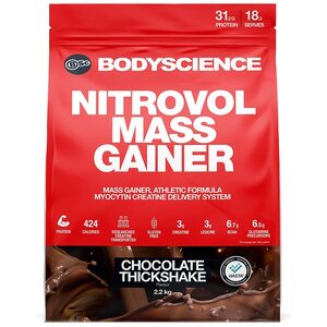 BSc Bodyscience Nitrovol Mass Gainer Chocolate Thickshake 2.2kg $39.97 Delivered @ Costco Online (Membership Required)