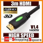  HDMI Cable V1.4, Ethernet Gold 1m @ $1.89 2m @ $2.85 3m @ $5.35 FREE Shipping Australia Wide