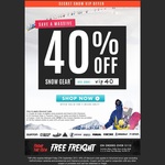 40% off Snow Gear at Torpedo7 (Free Shipping for Purchases over $113 until 16/09/13)