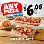 Domino's Any Pizza $6 Pick Up BEFORE 6PM Today Only