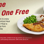 Red Rooster Buy One Get One Free Classic Schnitzel Meal