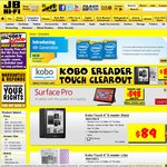 Kobo Touch eReader $89 in JB Hi-Fi (or $84.55 in Officeworks Lowest Price Guarantee)