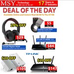SanDisk 16GB USB2.0 $5, Corsair Headset $29, TP-Link D7 AC Router $147 @ MSY Pickup Starts Wed