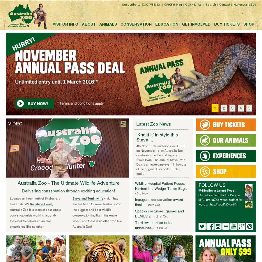 australia-zoo-annual-pass-till-1-3-16-adult-99-child-59-ozbargain