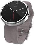Motorola Moto 360 - Stone Leather Smart Watch USD $257.37 Shipped @ Amazon