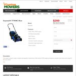 Supaswift 777KMC Lawn Mower, $399 (Save $60) @ Hastings Mowers