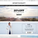 Sportscraft Australia Day Promotion - 20% off Full Price, 50% off Sale Items & Free Shipping