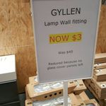 Ikea (Rhodes NSW) - Gyllen Lamp Wall Fitting $3 Was $40 (No Glass Cover Panel) & Lamp Shade $9.99 (Was $99)
