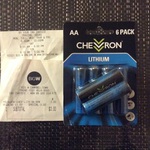 6 Pack Chevron AA Lithium Batteries Was $11, Marked as $5, Scanned at $3 @ Big W Campbelltown NSW