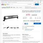 LED Light Bar 24" 120W $56 Using Code @ Jumbo Depot eBay