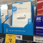$2 "Hub" Brand 16GB Micro Drive USB 3.0 @ Woolworths