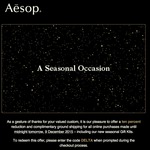 10% off @ Aesop Online Store with Free Shipping