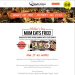 Mum Eats Free at Bondi Pizza (Selected Stores) This Mother's Day