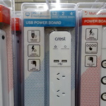 Crest -Powerboard - 4 Plug + 2 USB + Surge Protector $22 @ Coles ($25 at Woolies)