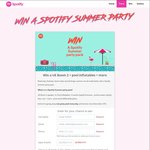 Win a Logitech UE Boom 2, 4x Pool Inflatables, 3 Months Spotify Premium, Turkish Towels, $500 Cash + More from Spotify (Daily)