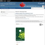 Free 2017 Parks Canada Discovery Pass - Unlimited Free Access to National Parks etc for 2017