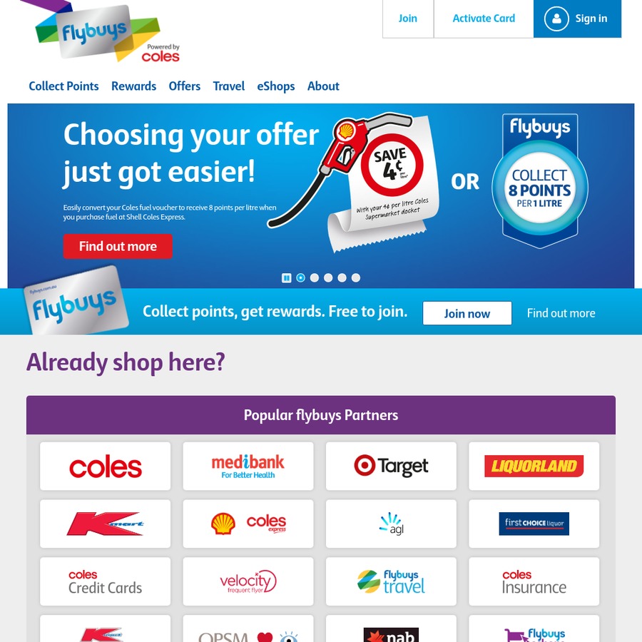 Flybuys Collect 8 Points Per Litre or 4 Per Litre Discount with