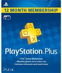 JB Hi-Fi - PlayStation Plus 12 Month Membership $34.27