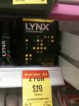 Lynx Overnighter Gift pack - 2 for $10