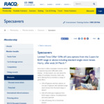 (QLD) 50% off Lens Options from The Specsavers 2 Pairs for $249 Range for Members @ RACQ