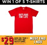 Win 1 of 5 'Outlaws for Life' T-Shirts from EB Games