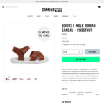 40% off Bobux Sandals: Trojan $53.40, Roman $46.80 + $8.95 Postage (Free with $70 Spend) @ Camino Kids