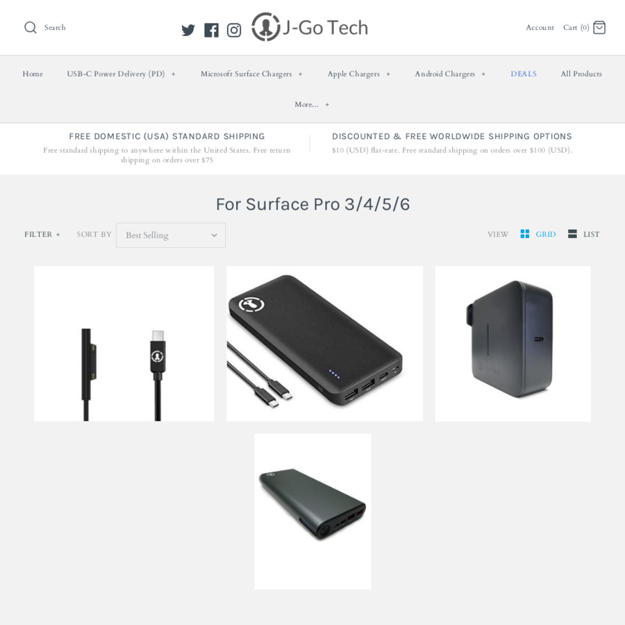 JGo Tech 26800mAh PD Power Bank + Surface Connect to USBC Charging