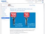 $50/$100 cashback on Phillips shaver with trade-in