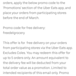 5 Free Grocery Deliveries @ Uber Eats