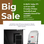 [QLD] 6.6 kW High Efficiency Seraphim Blade Split Cells (330W*20 Panels) and Fronius Primo 5kW Inverter $4499 @ Reliance Solar