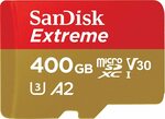 SanDisk Extreme 400GB MicroSD UHS-I Card with Adapter (160MB/s R, 90MB/s W) $77.57 Delivered @ Amazon AU