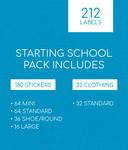 Starting School Labels Pack (212 Labels) $15 (Was $65) + $5 Delivery @ Hippo Blue