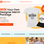 Win Your Own Designer Merch Package worth $280+ from Happy Printing