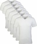 [Prime] Gildan 6 White V Neck T-Shirts (Medium / XL) $18.82 Delivered @ Amazon AU